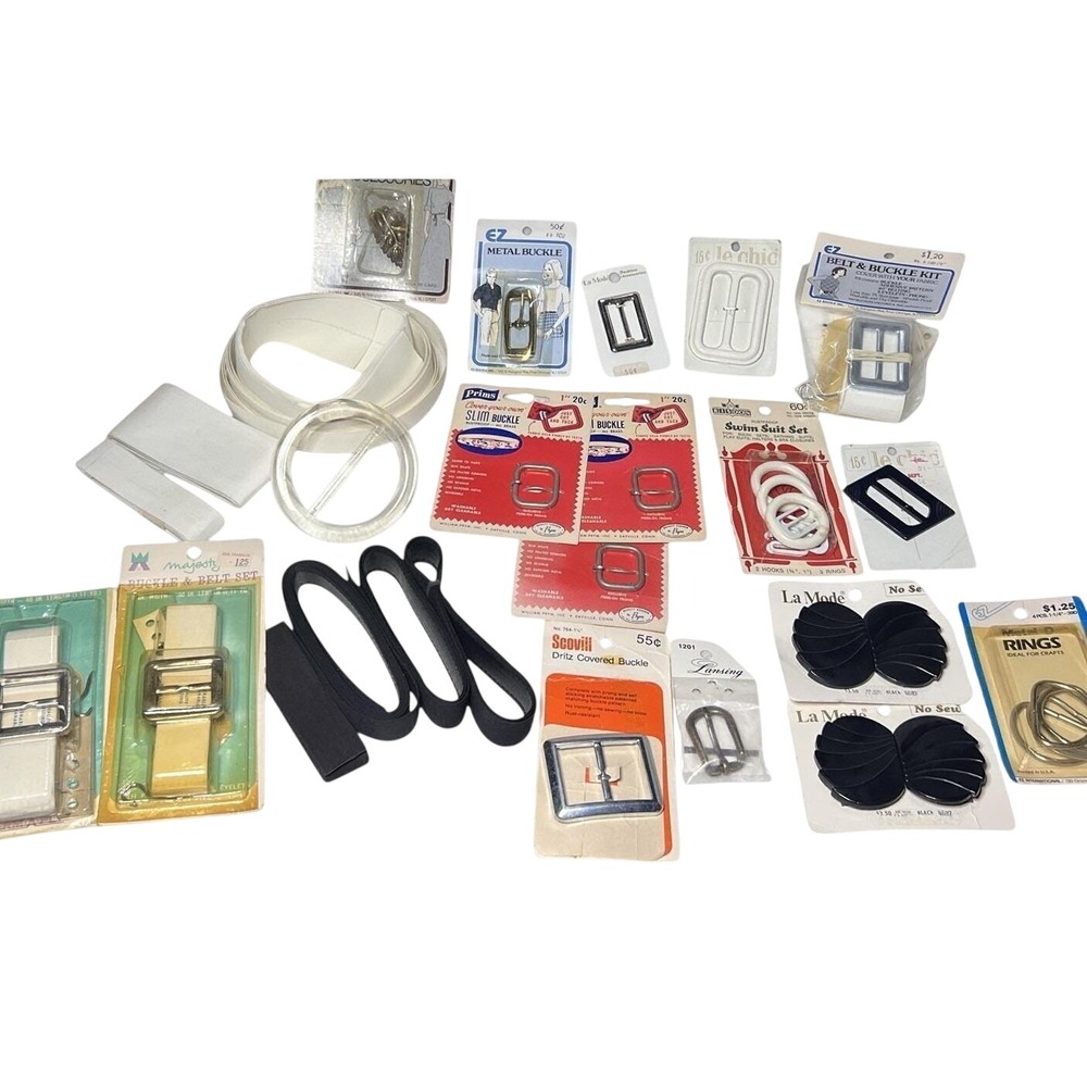 Grandma's‎ Sewing Lot Of Vintage Belt Making Supplies Grannycore
